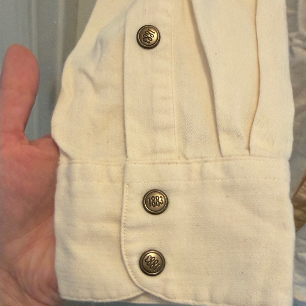Lucchese Cream Casual Button Down Shirt - Picture 4 of 5